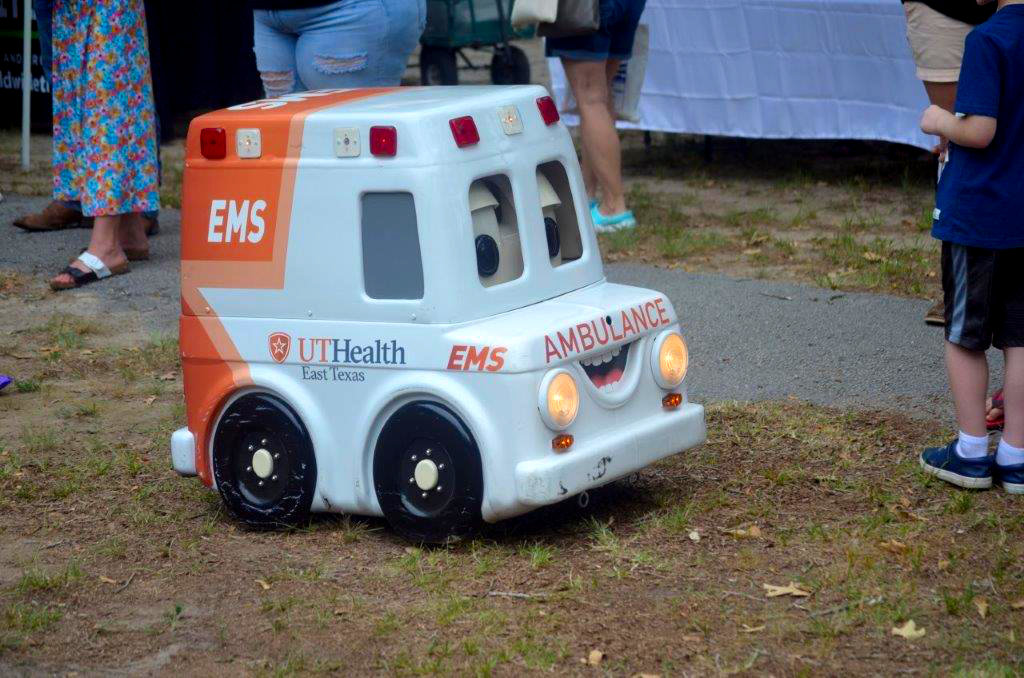 The UT Health East Texas remote controlled mini-ambulance made the rounds during the Health Fair Saturday at Jim Hogg City Park in Quitman.